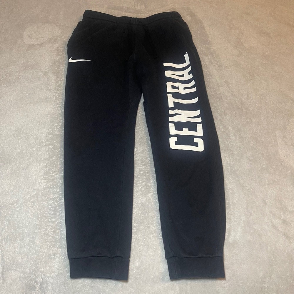 Nike Mens Central Graphic Fleece Sweatpants Black Large Joggers Workout Casual - Picture 2 of 15